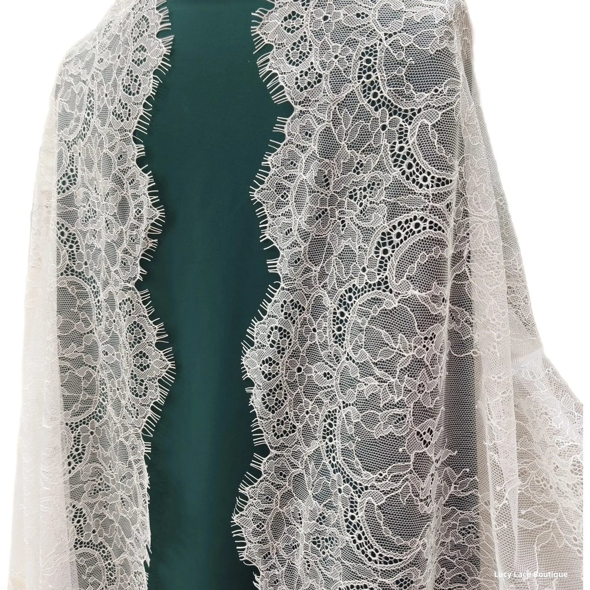 Off white wedding lace Thin and soft eyelash