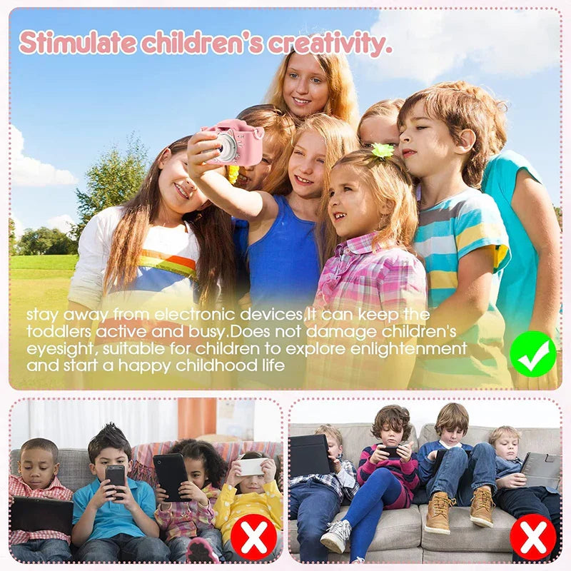 Kids Camera Toys 2 inch Screen HD Cartoon