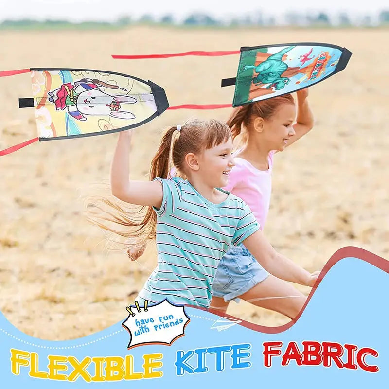 Kids Slingshot Kite Windless Flight Rubber Band Catapult