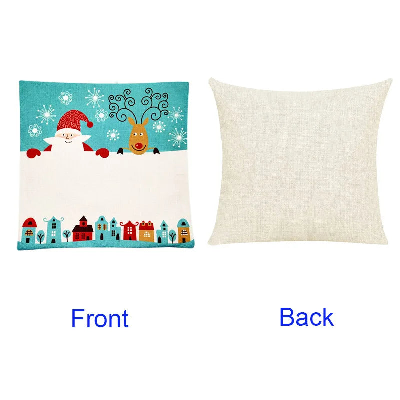 5pcs Sublimation DIY White Blank Linen Square Merry