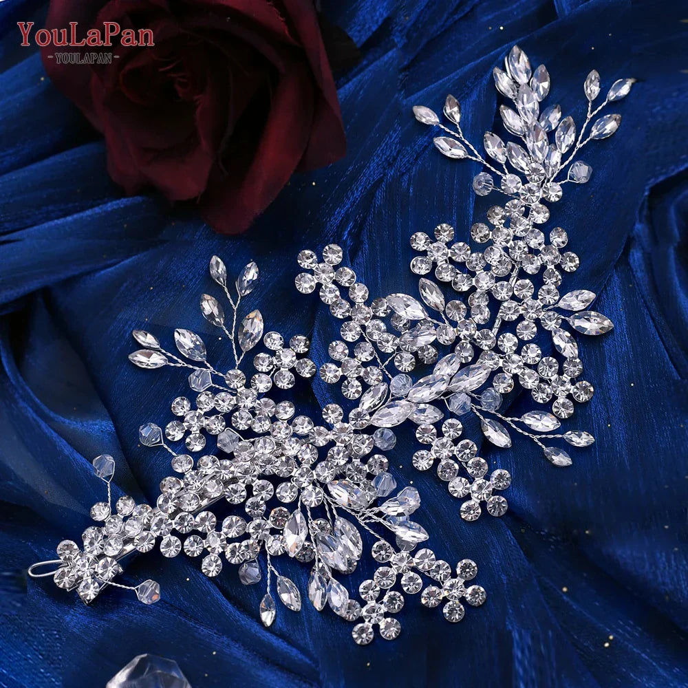 TOPQUEEN HP253 Luxury Crystal Wedding Hair Jewelry Bridal