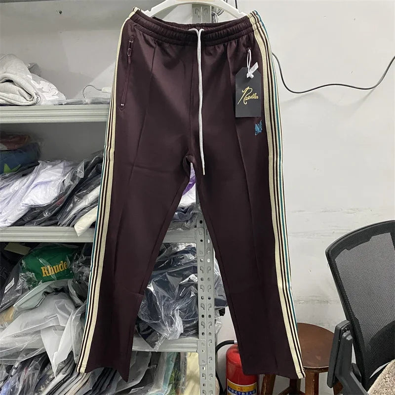 New Army Green Needles Pants Men Women 1:1