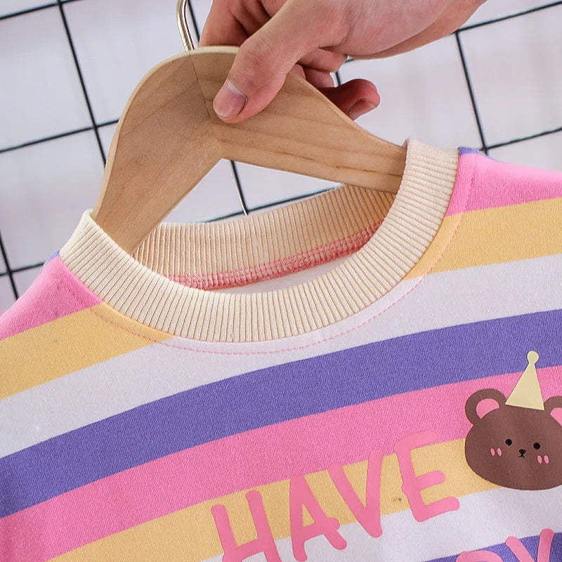 Autumn Baby Girl Cloth Set Infant Tracksuit Children