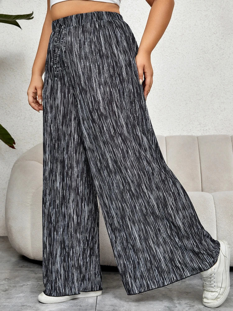 High Waist Pants for Women Printed Loose Wide