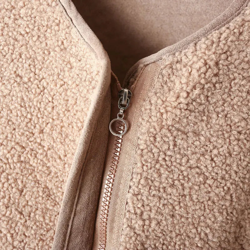 Womens Plus Size Fleece Jacket Autumn Casual Clothing