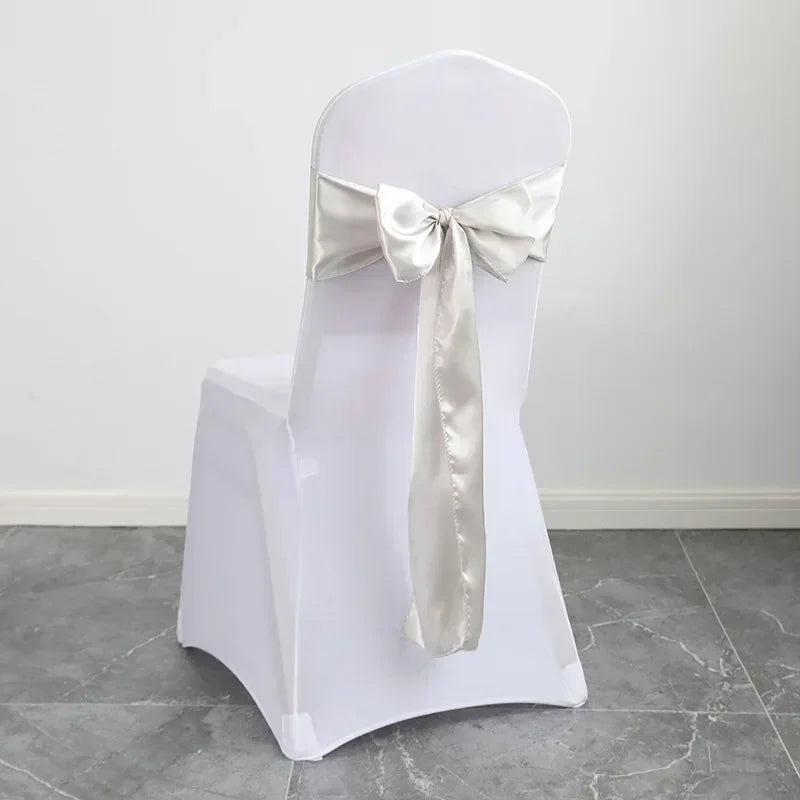 10/50pcs Satin Chair Bow Sashes Wholesale Wedding Chair