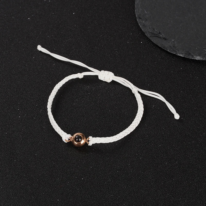 Projection Photo Bracelet in Gold Personalized Stainless Steel