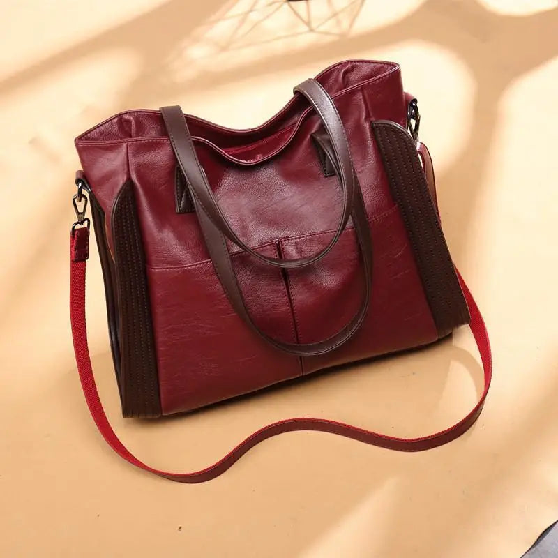 Large Capacity Handbags Women Soft Leather Shoulder Crossbody