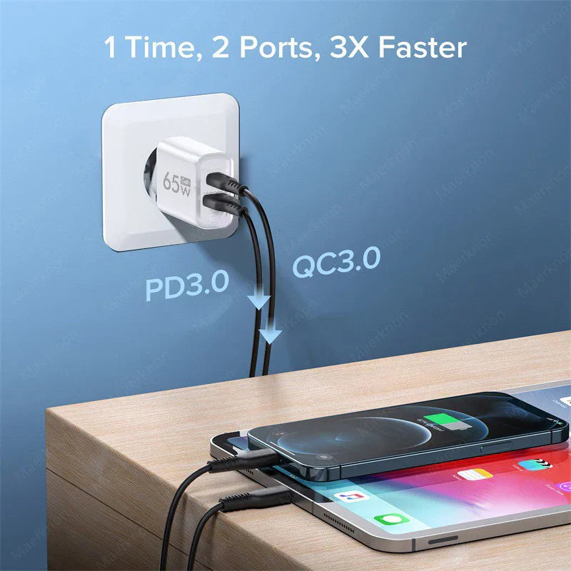 GaN 65W PD USB Type C Charger Mobile