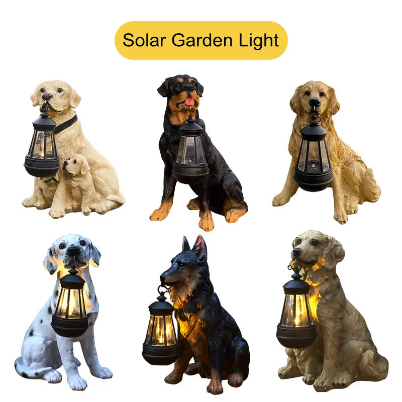 Solar Simulation Animal Light Outdoor Waterproof Resin Dog