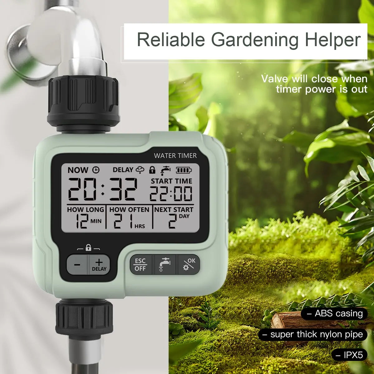 HCT-322 Automatic Water Timer Garden Digital Irrigation Machine
