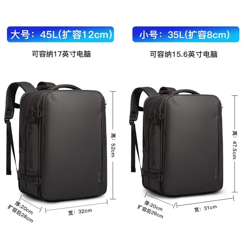 Bange 35L45L Travel Backpack Men Business Aesthetic Backpack