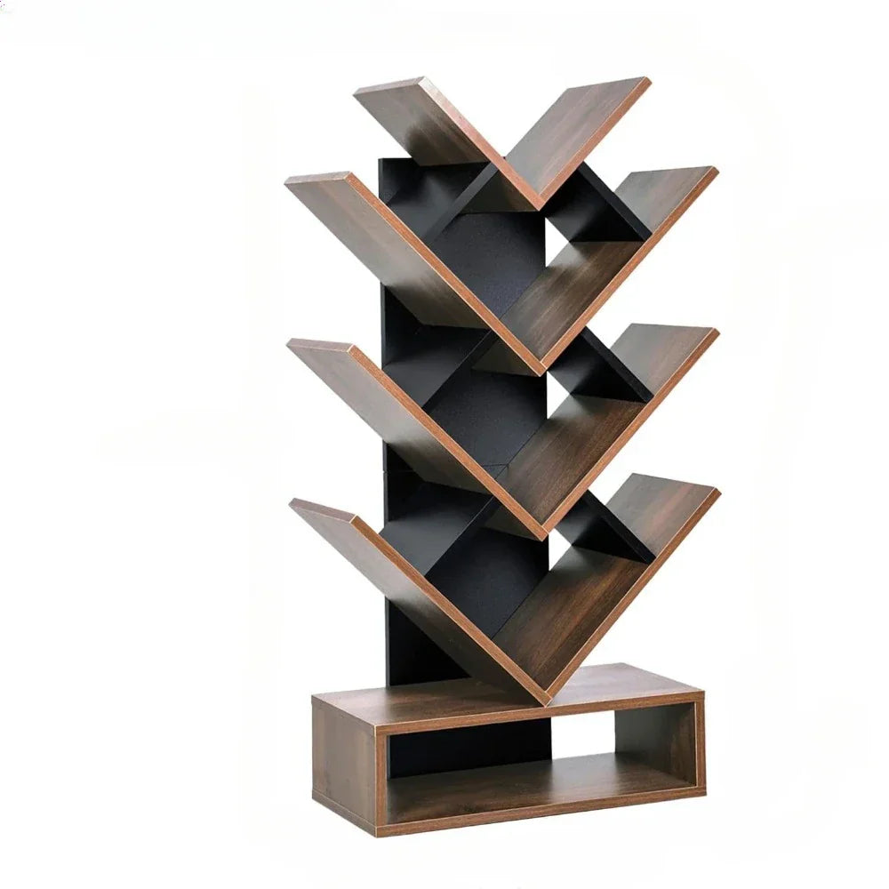Tree Bookshelf, 5-Shelf Floor Standing Bookcase, Free Standing
