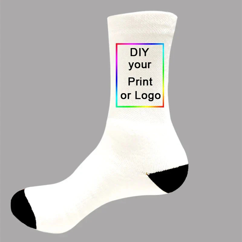 Customized Print Socks Women's Men's DIY Photo Logo