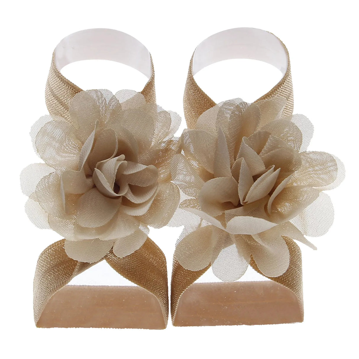 Cute Flower Chiffon Baby Sandals Soft Breathable Solid