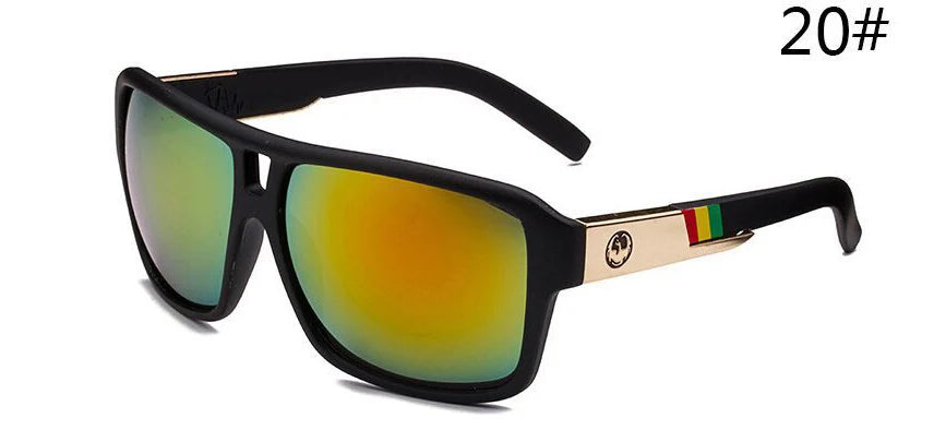 Square Sunglasses Men Dragon Brand Designer Mirror Driving