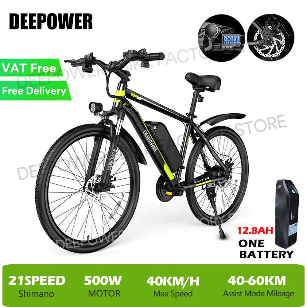 DEEPOWER S26 26INCH Electric Bicycle 500W 48V 30AH