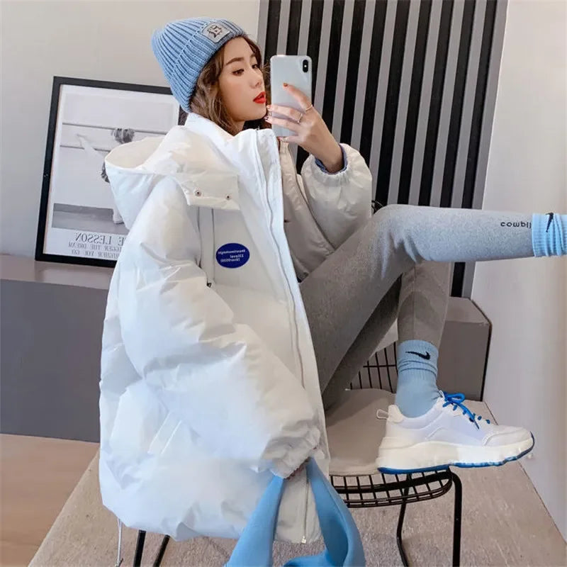 2024 New Winter Down Cotton Jacket Women Solid