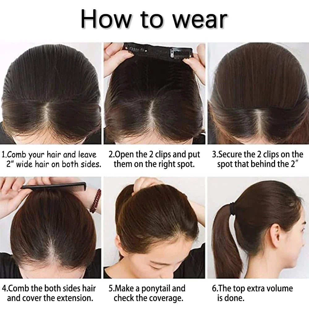 AZQUEEN Synthetic 20cm/30cm Invisible Straight Pads Clip In