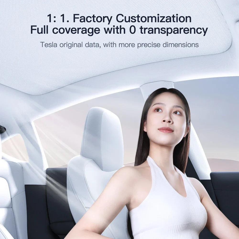 YZ For Tesla ModelY 2022 2023 Sunshade For Tesla Car Model Y Sunshade Roof Sunscreen Insulation Baffle Car Accessories