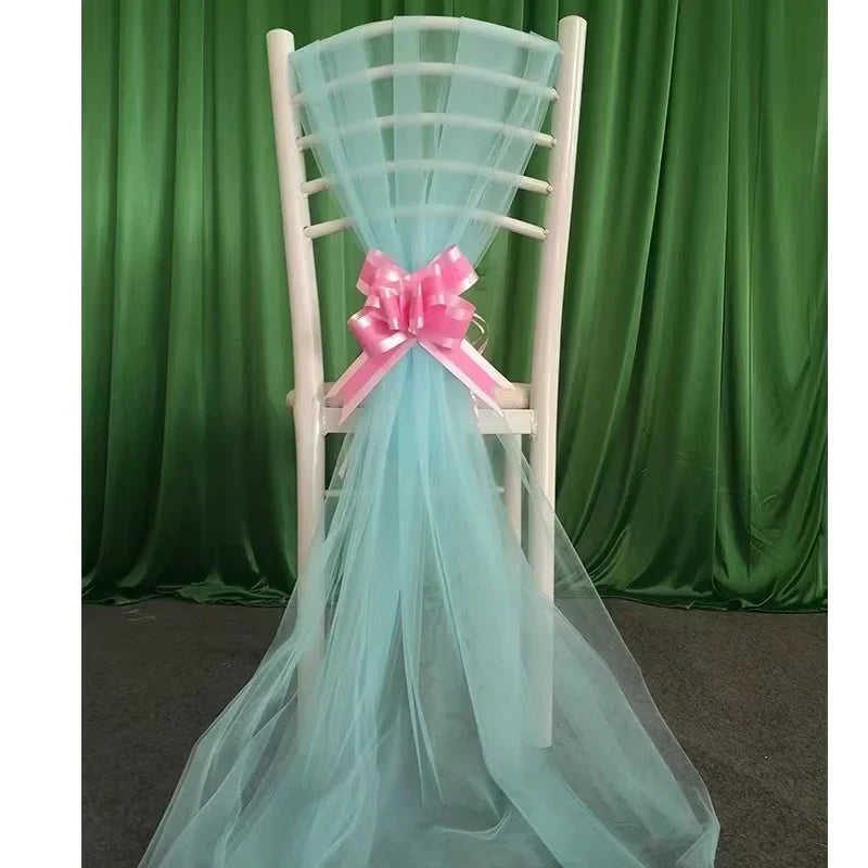 20pc/lot Tulle Sheer Organza Sashes For Wedding Banquet