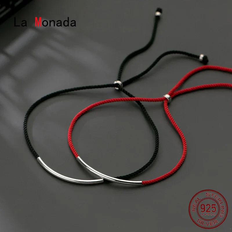 La Monada 16cm 925 Sterling Silver Red Rope