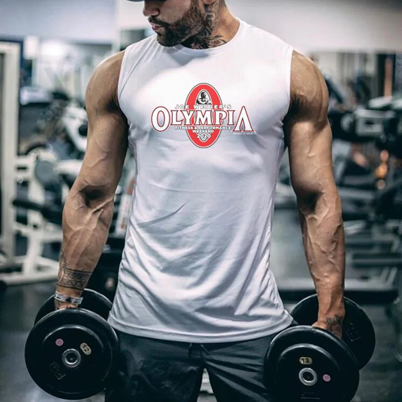 New Workout Running Training Mens Tank Top Gym