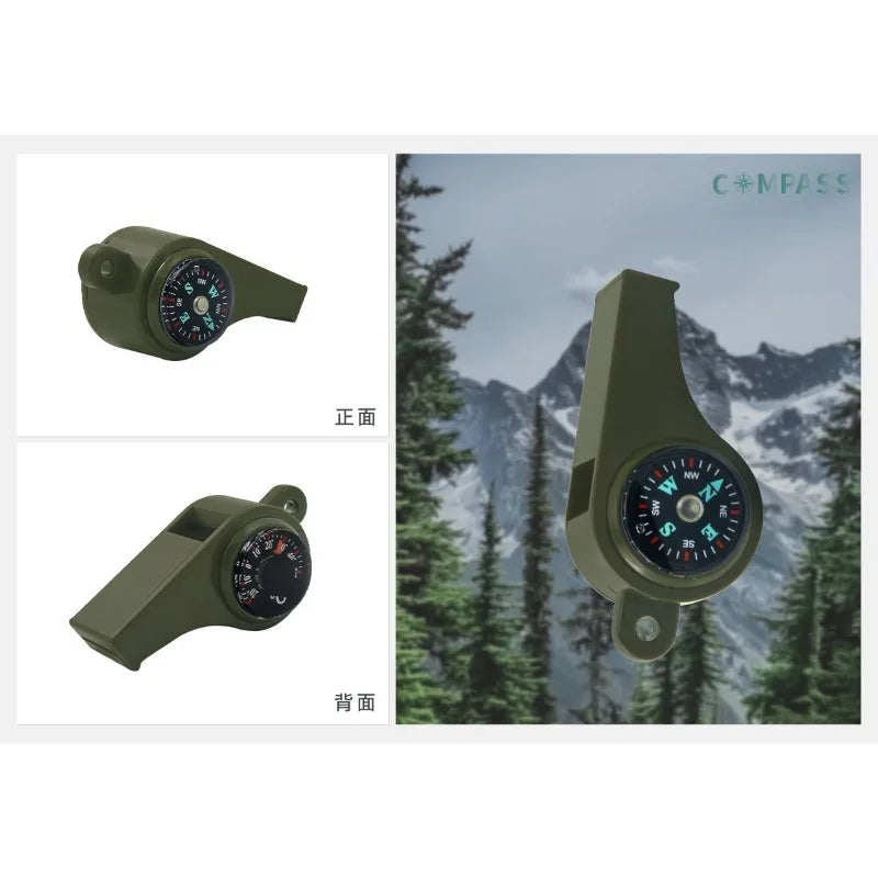 Emergency Whistle Compass Thermometer Referee Cheerleader Whistle Camping