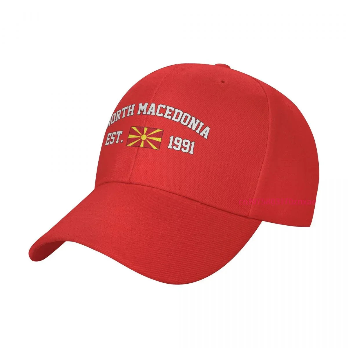 North Macedonia Flag With EST Year Hat Unisex
