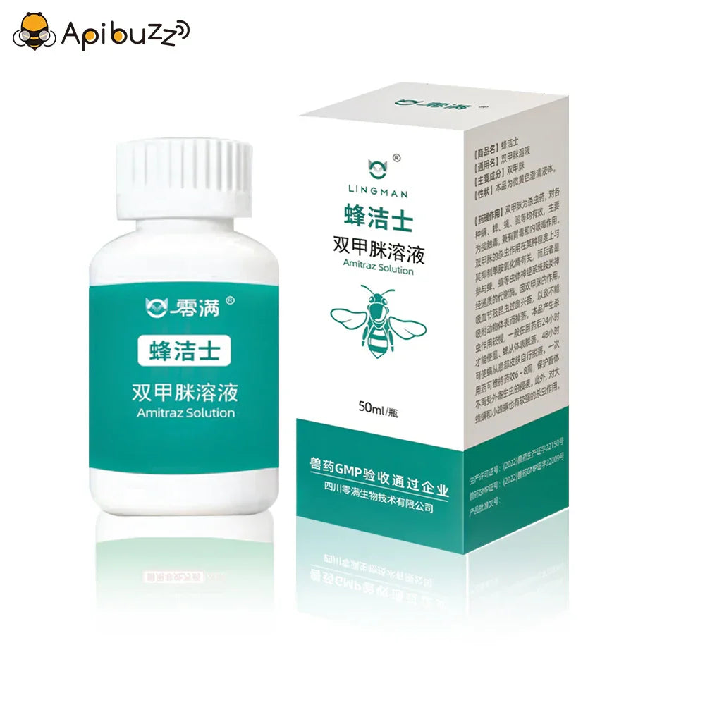 LINGMAN 12.5EC Amitraz Solution 50ml for Bees,Beehive Varroa