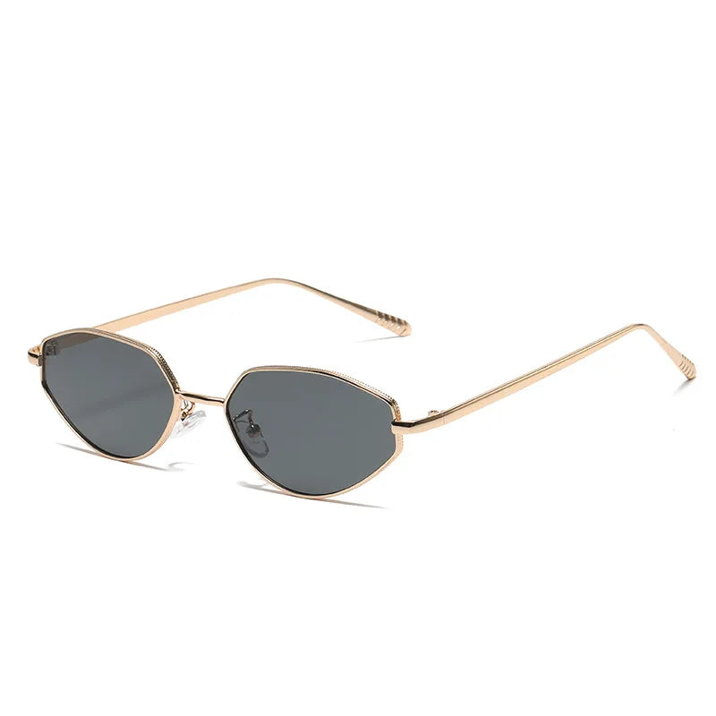 Vintage Unique Brown Cat Eye Sunglasses Women Design
