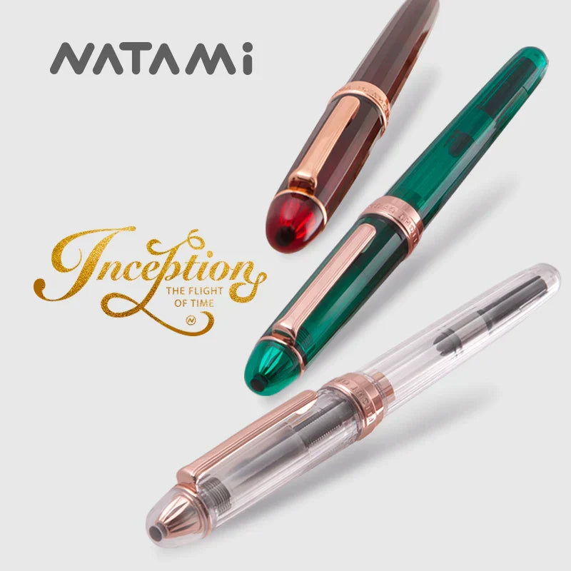 Natami Fountain Pen Fine Nib Transparent Clear Ink