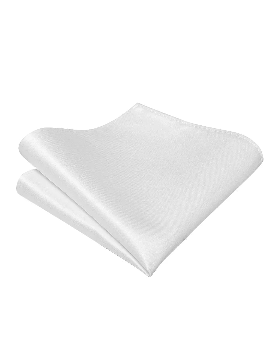 Luxury White Solid Necktie for Man Accessories Classic