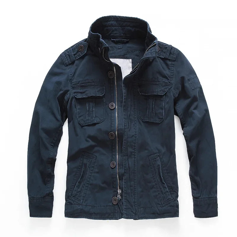 Men Jacket Men M65 Denim Retro Cargo Jacketes