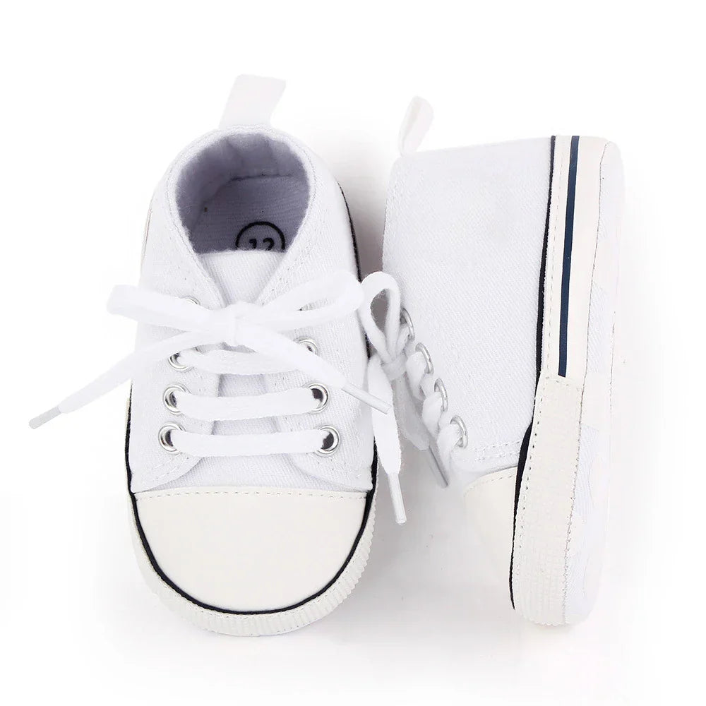Baby Canvas Classic Sneakers Newborn Print Star Sports