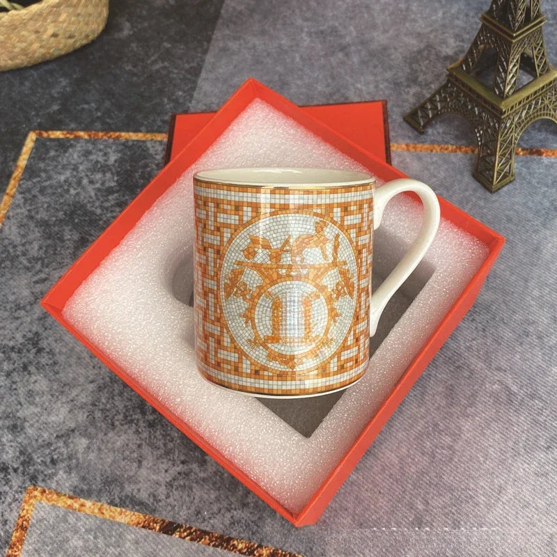 Luxury Brand Ceramic Coffee Cup Tumbler Mug Living