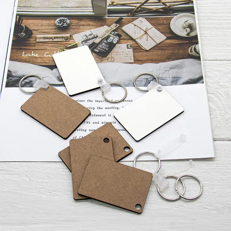 122430Pcs Sublimation Blank Keychains Thermal Transfer Key Chain
