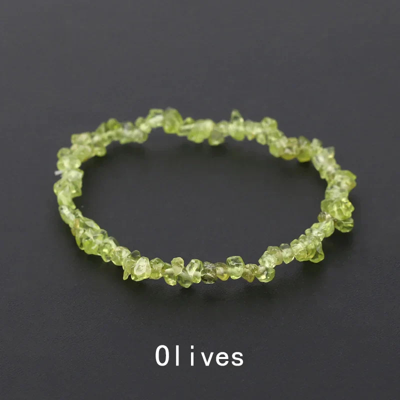 Natural Crystal Gemstone Irregular Energy Stone Bracelet Beads