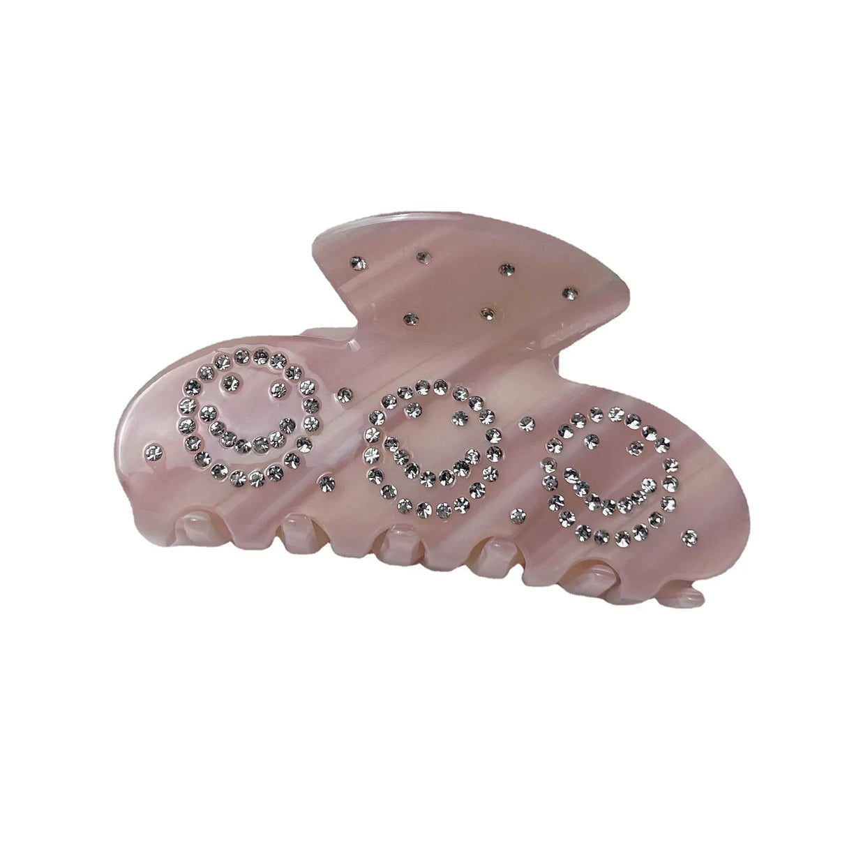 New Fashion Simple 8.5CM Rhinestone-Encrusted Smiling Face Grab