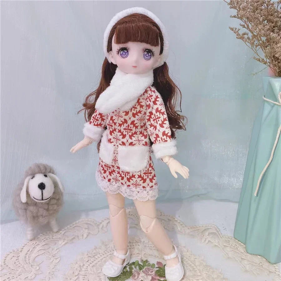 BJD Girl Dolls 30cm Kawaii Points Joint Movable