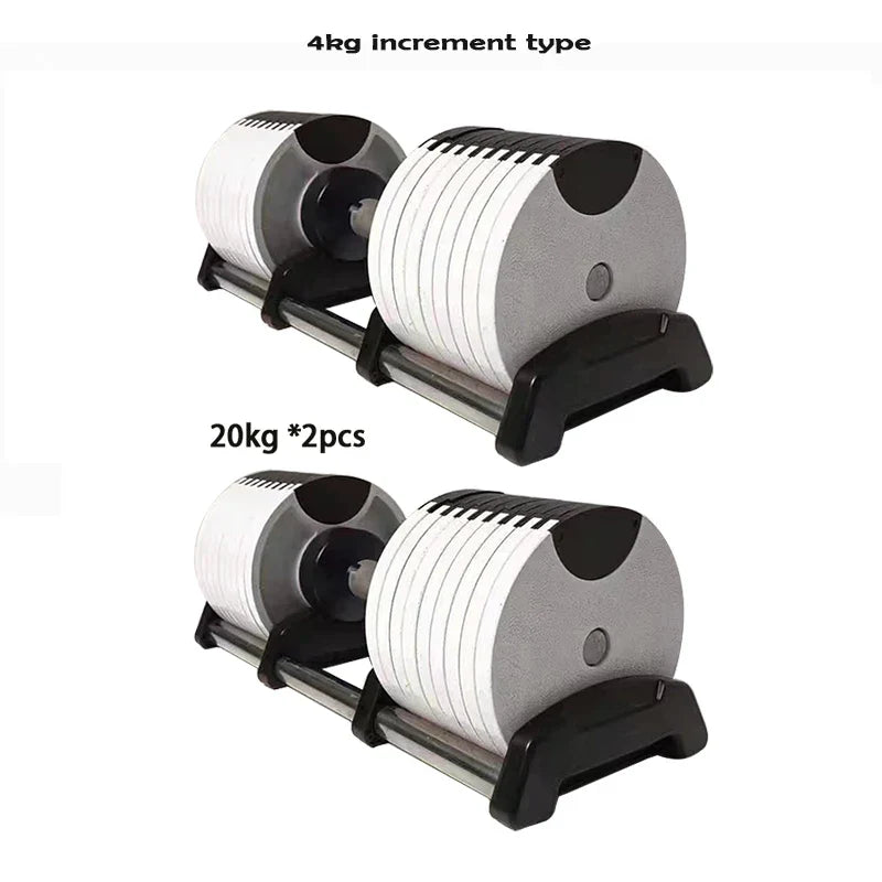 Adjustable Iron Steel Dumbbell, Weight Disc, 1 Second