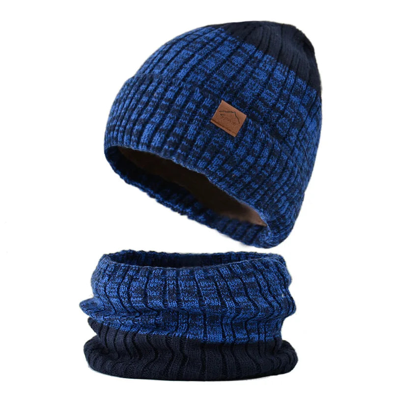 Winter Hat for Men Pullover Hat Scarf Sets