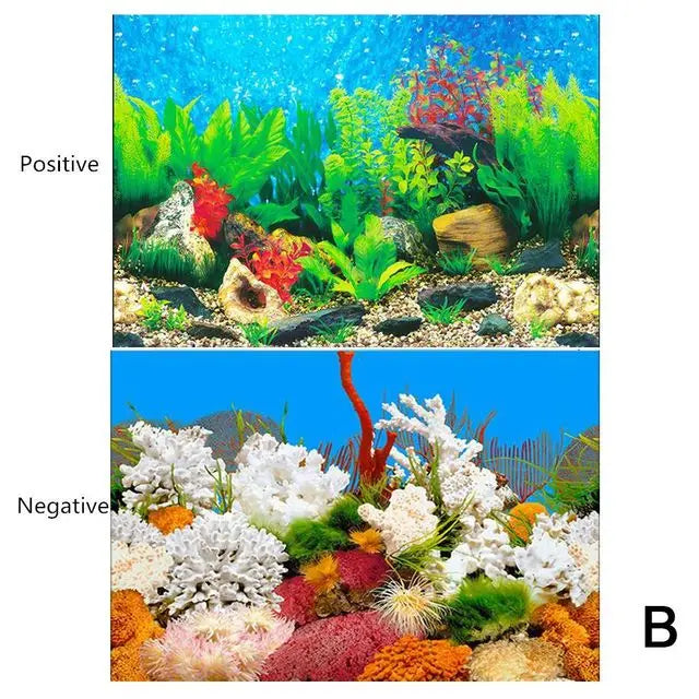 Aquarium Background Decoration Sticker Fish Tank Landscape Sticker