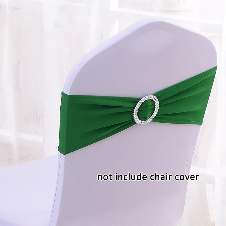 50pcs/lot Stretch Lycra Spandex Chair Covers Bands With