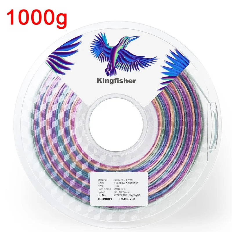 Silk PLA Rainbow Filament 1.75mm 3d Printer Filaments