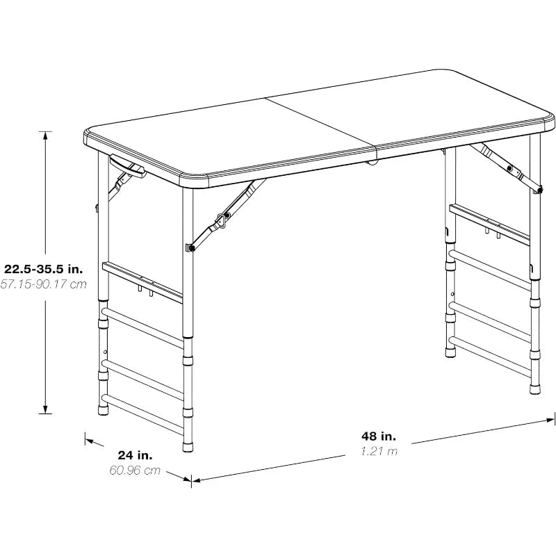 Resin Multipurpose Rectangle Table Bar Tables, 4-Feet Long,