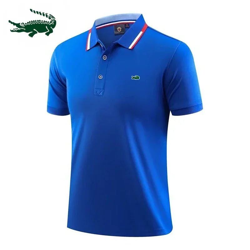 2024 high-quality men's ice silk breathable Polo shirt