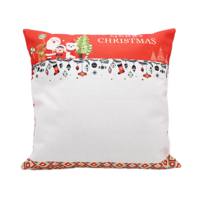 5pcs Sublimation DIY White Blank Linen Square Merry