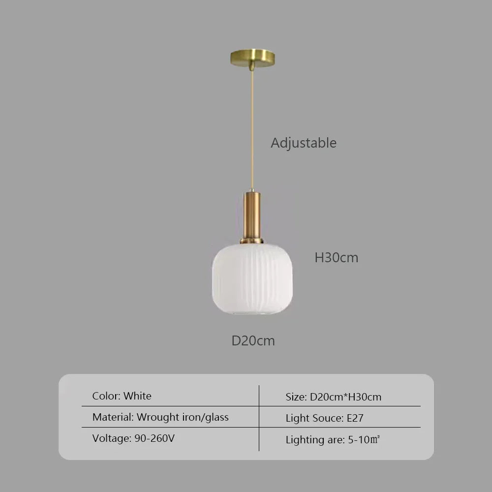 Retro restaurant colorfull glass pendant lights Creative living