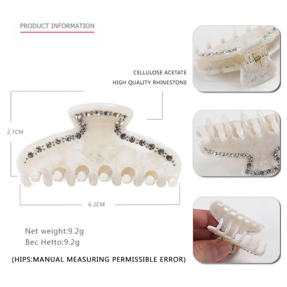 Classic Cellulose Acetate Hair Claw Clip for Women